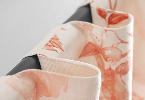 Maison D' Hermine Curtain 100% Cotton Curtains 50 Inch X 108 Inch 1 Panel Easy Hanging With A Rod Pocket & Loop For Kitchen, Office, Living Rooms & Home, Equinoxe - Terracotta - Spring/Summer #TOP2