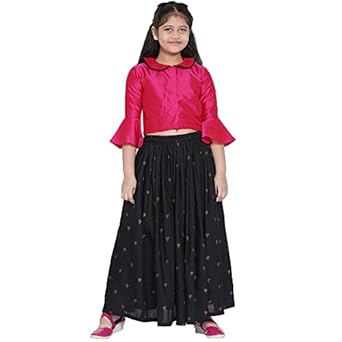 Bitiya By Bhama Girls Silk Blend Lehenga & Choli