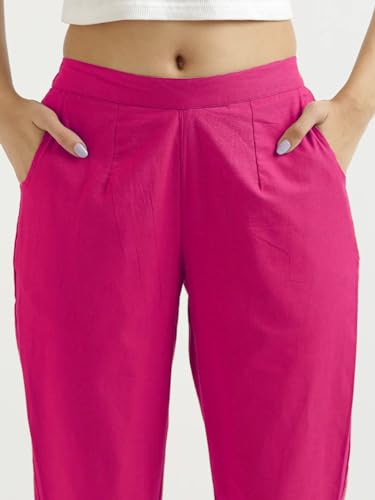 Image of Chiraiyaa Women Cotton Trouser Pant - Versatile Regular Fit for Office, School, and Casual Wear | Pack of 2