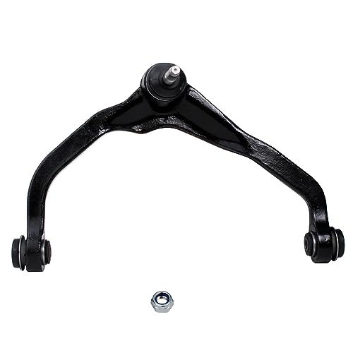 Image of Detroit Axle - 4pc Front End Control Arms Kit for 07-11 Dodge Nitro, 08-12 Jeep Liberty, 2 Upper Control Arms & Ball Joint 2 Outer Tie Rod Ends 2007 2008 2009 2010 2011 2012 Replacement