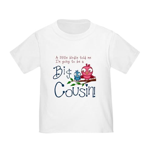 CafePress Im Going to Be A Big Cousin! T Shirt Toddler Graphic Tee, 100% Cotton White