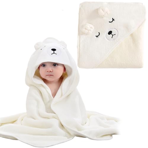 XIJEQOW Toalla de baño para bebés, Toalla de baño con Capucha para niños, Albornoz para recién Nacidos, superabsorbente y Supersuave.