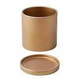 植木鉢 陶器鉢 円筒形 おしゃれ 受け皿付き 穴付き 纯色 鉢 プランター 鉢植え北欧 多肉植木鉢 室内 通気性 サボテン鉢 植物適用インテリア ベランダ オフィスギフト 庭インテイア適用 多機能,々な植物に合わせやすい 観葉植物 鉢植え 北欧 インテリア 室内装飾 観葉植物 多色あり (15*15cm,ゴールデン)