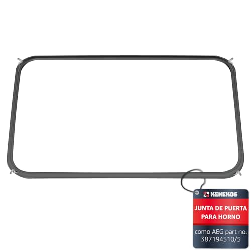 Kenekos - Junta de puerta adecuada para AEG Competence, Electrolux 387194510/5 3871945105 387194510 Juno Junta de horno Junta de goma Junta 4 ganchos para horno Placa de cocción