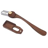 ANDRESLAD Edelstahl Brotmesser mit Holzgriff Gebogener Sauerteig Einschnittmesser für Präzises Backen Komfortabler Griff Einfache Reinigung Geeignet für Anfänger und Profis Heimischen