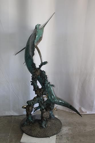 Estatua Grande de Pez Vela de Bronce para Exterior 55"x43"x78" miniatura 4