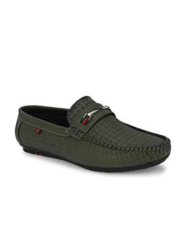 Image of FOOTLOOSE Stylish Grey Comfort Loafers for Men's