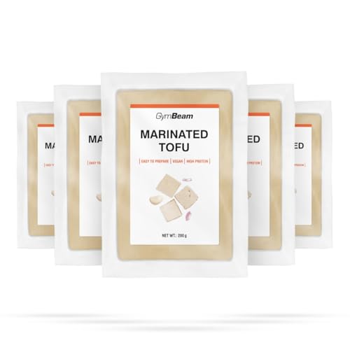 GymBeam Tofu (5x200g) - Veganes Protein, pflanzliche Fleisch- und Käse-Alternative, mit hohem Proteinanteil, zuckerfrei, nicht hitzebehandelt (200 g (3 x 5er pack), marinated)