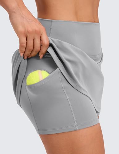 Image of CRZ YOGA Butterluxe High Waisted Tennis Skirts | Built-in Shorts with Pockets, Extremely Soft, Casual, A Line, Stretchy, Mini, Skort for Women