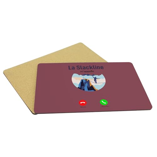 Sets de table protecteurs anti-rayures napperons rouge en liège grand format souple - 5