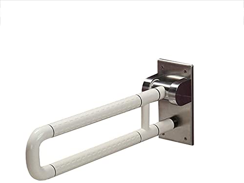 Barre de serviette murale pliante avec base renforcée pour toilettes - 2