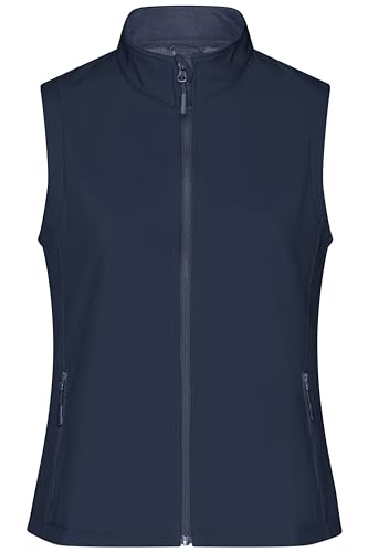 James & Nicholson Damen Softshell Weste - Taillierte Weste aus atmungsaktivem Softshell | Farbe: navy/navy | Grösse: XL