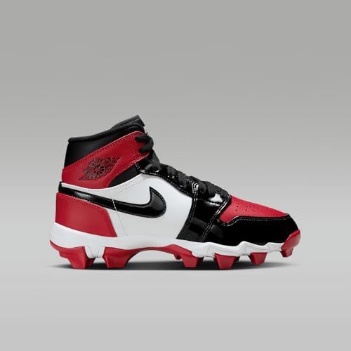 Jordan 1 Mid Little/Big Kids' Cleats (HF6883-601, Gym Red/White/Black)3