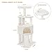 HUITREE 45in Cat Tree Tower with Big Condo for Indoor Kitten,Cat Tower with Scratching Post,Scratching Board and Cat Toys,Multi-Level,Small Space,Transformer Cat Tree, Beige(New)