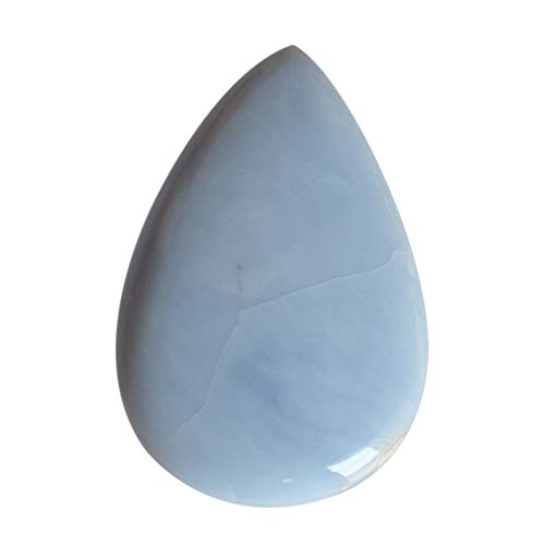 Agate bleue naturelle dentelle cabochon poire 36 carats pour fabrication de bijoux