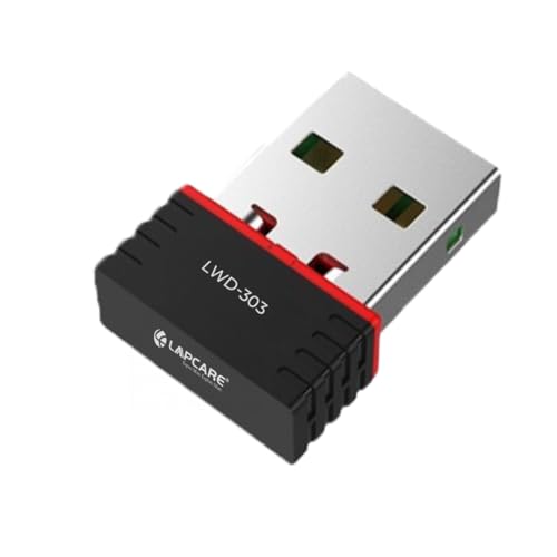 Image of LAPCARE Bluetooth 4.2+ Dual-Band Wi-Fi USB Adapter | 650Mbps Wireless Nano Dongle | MU-MIMO Technology | Plug & Play for Windows | 2.4GHz & 5GHz Support (LWD-303)