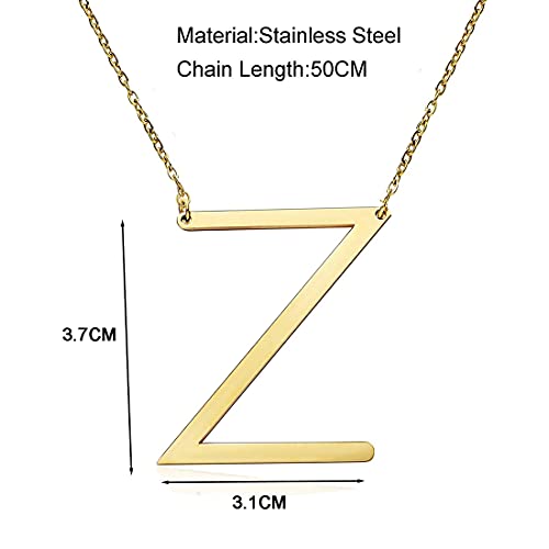 Image of Yellow Chimes Fashion Stainless Steel Gold Plated Initial Letter Pendant for Women and Girls