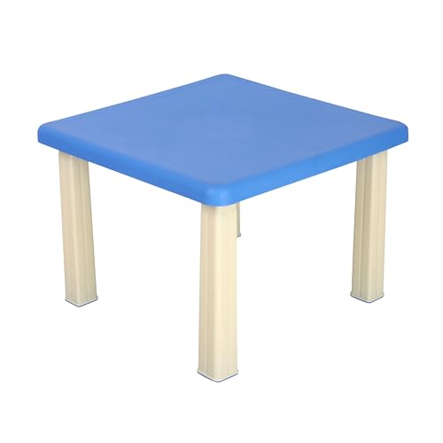 Image of Plastic Strong and Durable Kids Table for Studying Dining Home Virgin Material Kids Table for 2 to 12 Years | Sustain Upto 50 KG (Blue Table)