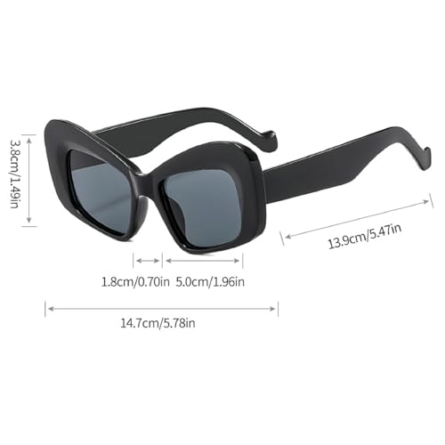 Vintage Oversized Cat Eye Sunglasses For Women Fashion Unique Butterfly Designer Female Elegant Big Shades N454