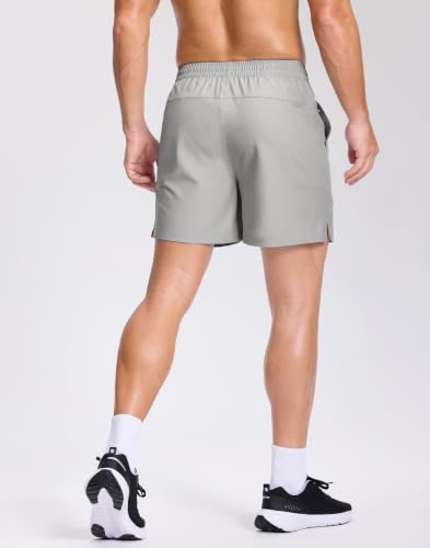 Image of GGJ Men's Lightweight Athletic Shorts with 2 Zipper Pockets 7 inch /9 inch /5 inch Gym Workout Running Quick Dry Tennis Shorts for Men