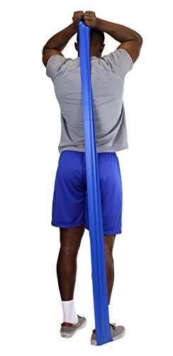 Cando-Low-Powder-Exercise-Band-50-Yard-roll-Blue-Heavy
