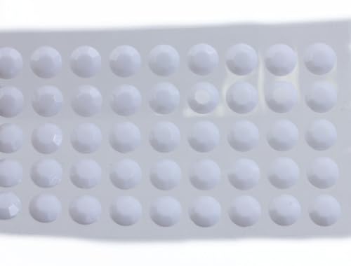 Allstarco 10mm (13/32") SS48 White Self-Adhesive Rhinestones, 250 PCS