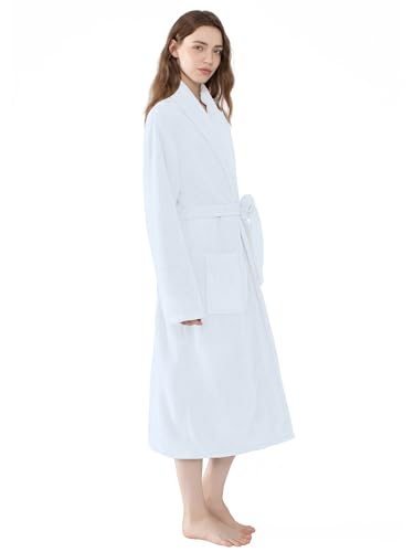 Soft Robe For Women，Warm Plush Bath Robes Female，Spa Towel After Shower Lightweight Long Bathrobe3
