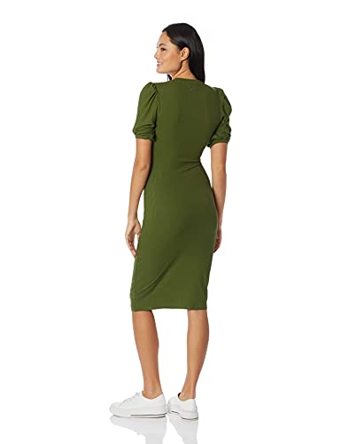 Vestido Midi Canelado, Colcci, Feminino, Verde Mailon, P