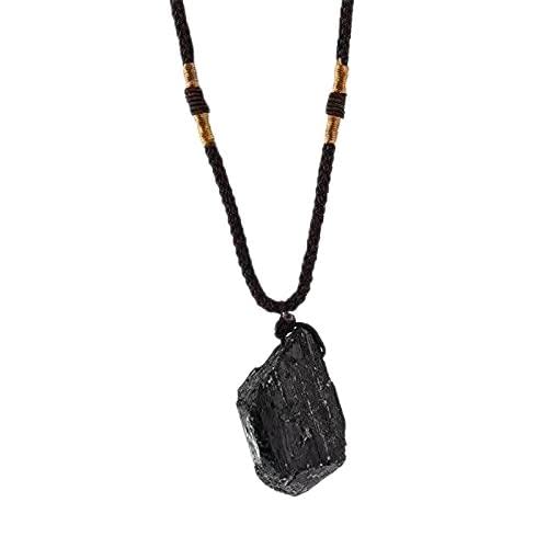 Pendentif tourmaline noire en cristal brut pour votre séance de méditation yoga