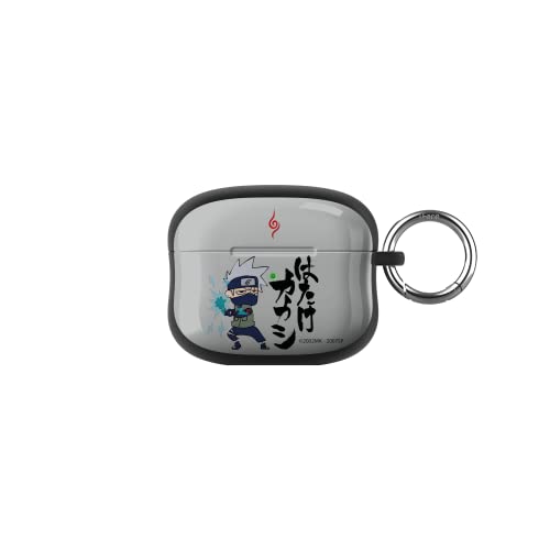 iFace Naruto Shippuden Anime Collection Custodia per AirPods compatibile con AirPods Pro (1a/2a generazione) - Cover protettiva [moschettone incluso] [compatibile con ricarica wireless] - Kakashi