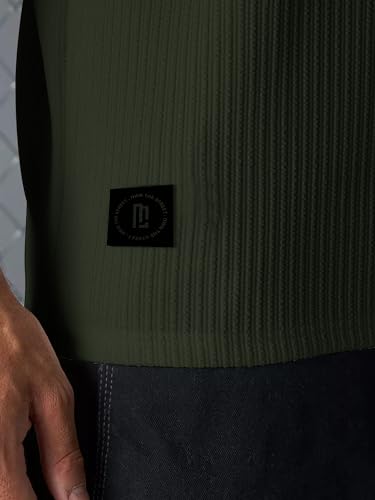 Image of Maniac || Mens || Solid || Round Neck || Half Sleeve || Seersucker || Cottonblend || Oversized || T-Shirt