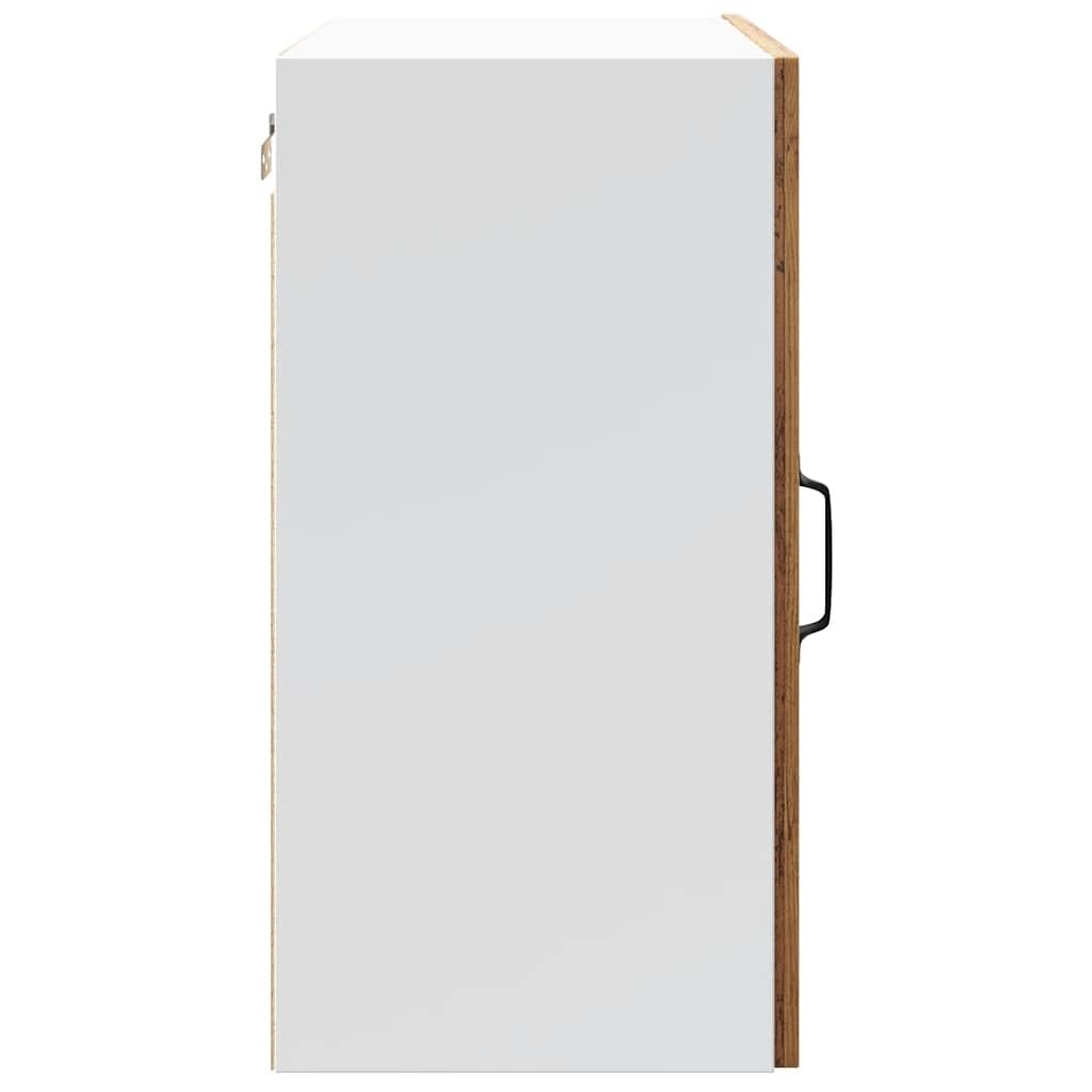 Küchenhängeschrank Lucca Altholz-Optik aus Holzwerkstoff mit Glastüren für optimale Aufbewahrung und Küchenzubehör