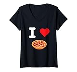 I Love Cherry Pie Sweet Tart American Food Dessert Pâtisserie T-Shirt avec Col en V
