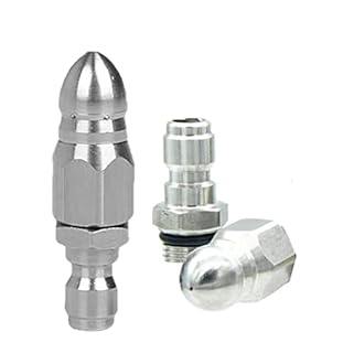 KZPA (1PCS)Pressure Washer Sewer Jetter Nozzle with 1/4'' Quickly Connector,Pressure Drain Jet Hose Nozzle