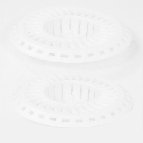 Colador para fregadero con tapón 8cm blanco 2 piezas