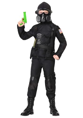 Disfraz Militar Infantil Soldado Negro Talla Large miniatura 2