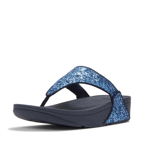 Image of FitFlop Lulu Multi-Tonal Glitter Toe-Post Sandals