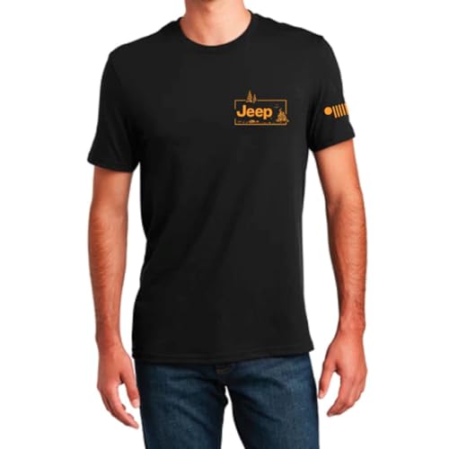 Jeep Sasquatch Campfire T-Shirt for Men – Black Short Sleeve Tee – Lightweight Cotton Blend by Detroit Shirt Company3