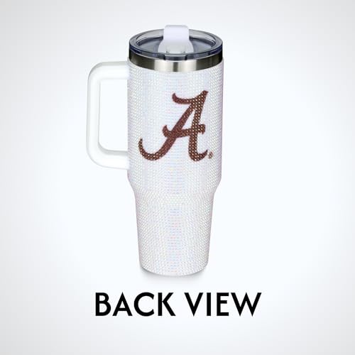 Image of The Memory Company Officially Licensed 40oz White Bling Game Day Tumbler, University of Alabama
