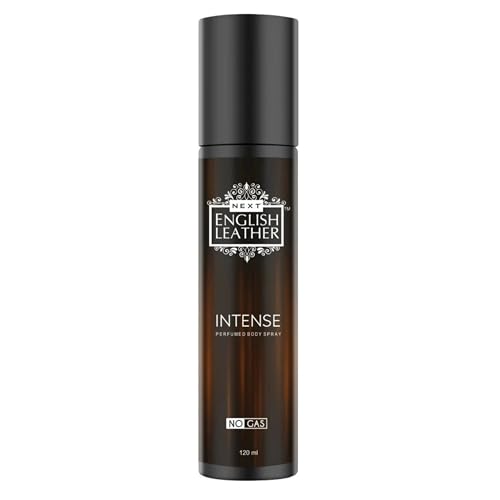 Image of Next Care English Leather Intense Perfume Body Spray for Men & Women - 120 ml | A Bold Fusion of Pepper, Lemon, Agarwood, Rose, Dark Chocolate, Myrrh & Vanilla