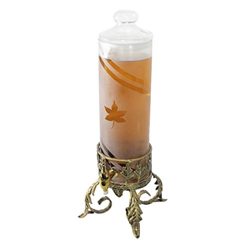 Sektflasche, Weinlagerung, Entsafter, Ahornblatt, Milchglas, gerade Prozessflasche, Edelstahlhahn XINYALAMP