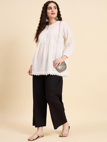 Image of Nermosa Women's Loose Cotton Relaxed Fit Palazzo