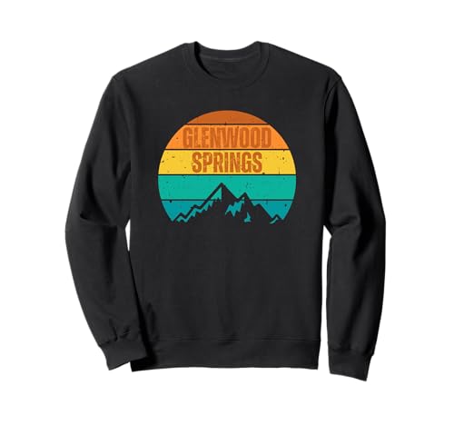 Glenwood Springs Colorado Retro Vintage Sunset Montañas Sudadera