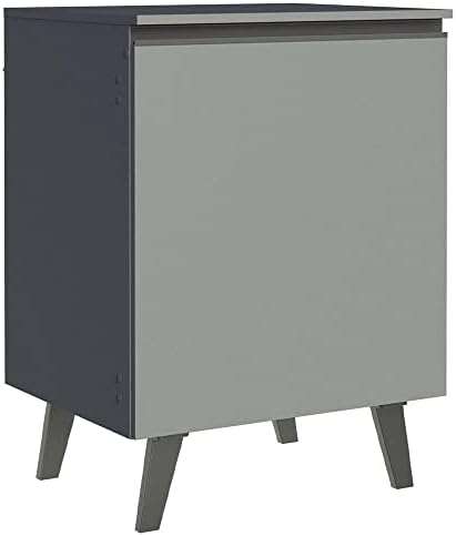 Balcão 60 cm 1 Porta Com Pés Cinza Nice Madesa