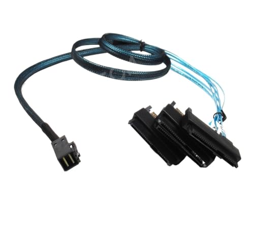 Cable SAS SATA SFF-8643 a 4 SFF-8482 interno 1 m