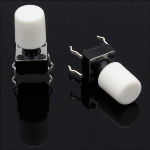 Couvercle bouton-poussoir tactile 6x6mm blanc G63 pour réparer vos interrupteurs défectueux