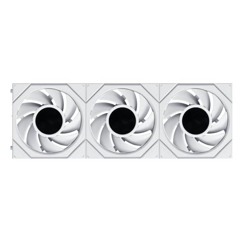 Image of Lian Li UNI Fan TL LCD Flex 120 ARGB PWM Fan, 3 Pack, (NOT Reverse) White