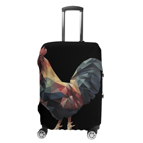 Geometry Rooster Luggage Covers Washable Travel Suitcase Cover Elastic Baggage Protector