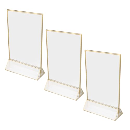 Support de carte acrylique transparent DOITOOL élégant présentoir en T double face