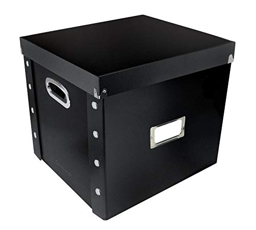 Image of Snap-N-Store Vinyl Record Storage Box, 12 In, 2-Pack, Holds 75 Albums